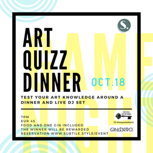 Art Quiz Night Followed by Dinner and a Live DJ Set
