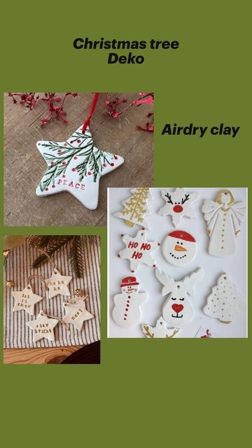 Décorations de noël en Dry Clay