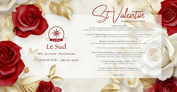 Menu de St Valentin