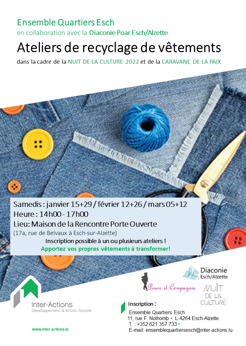 Ateliers de Recyclage de Vêtements Esch Citylife