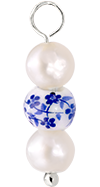 Flower Tile Pearl (Silber)