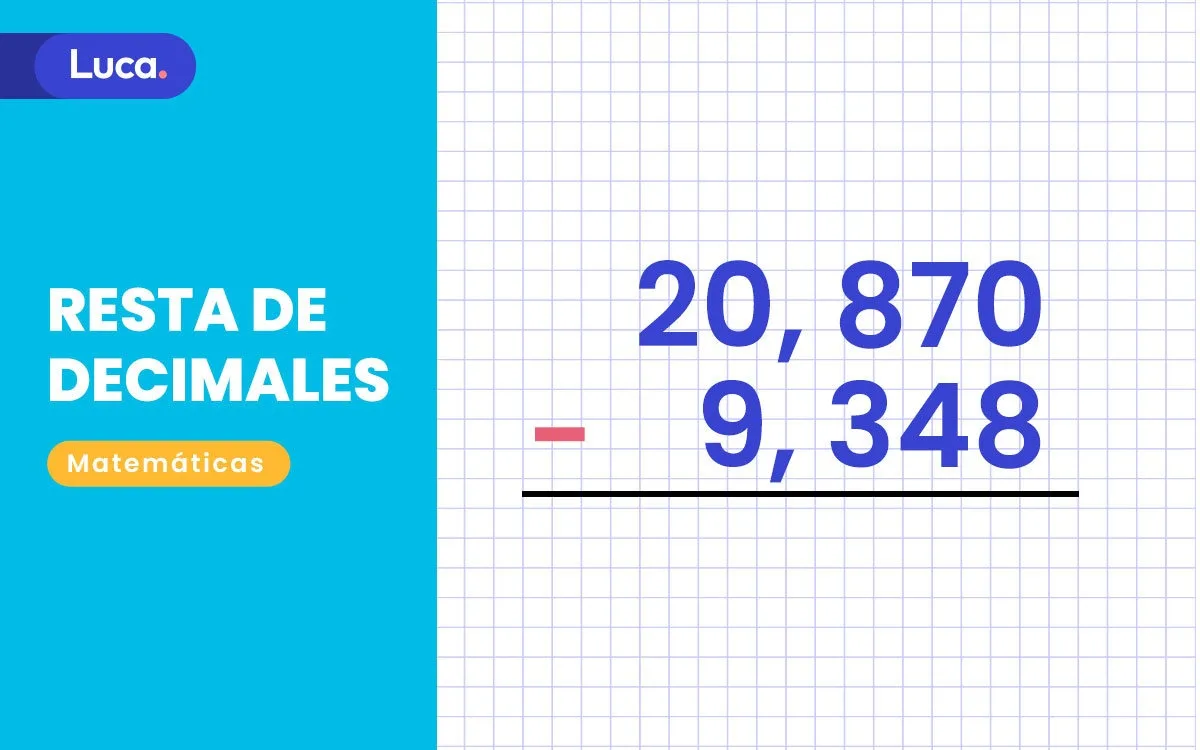 Ejemplo paso a paso de resta de números decimales