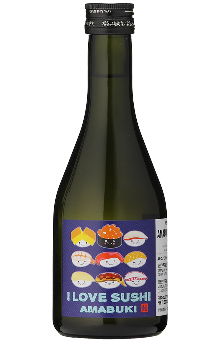 Amabuki I LOVE SUSHI Karakuchi Junmaishu Namazake