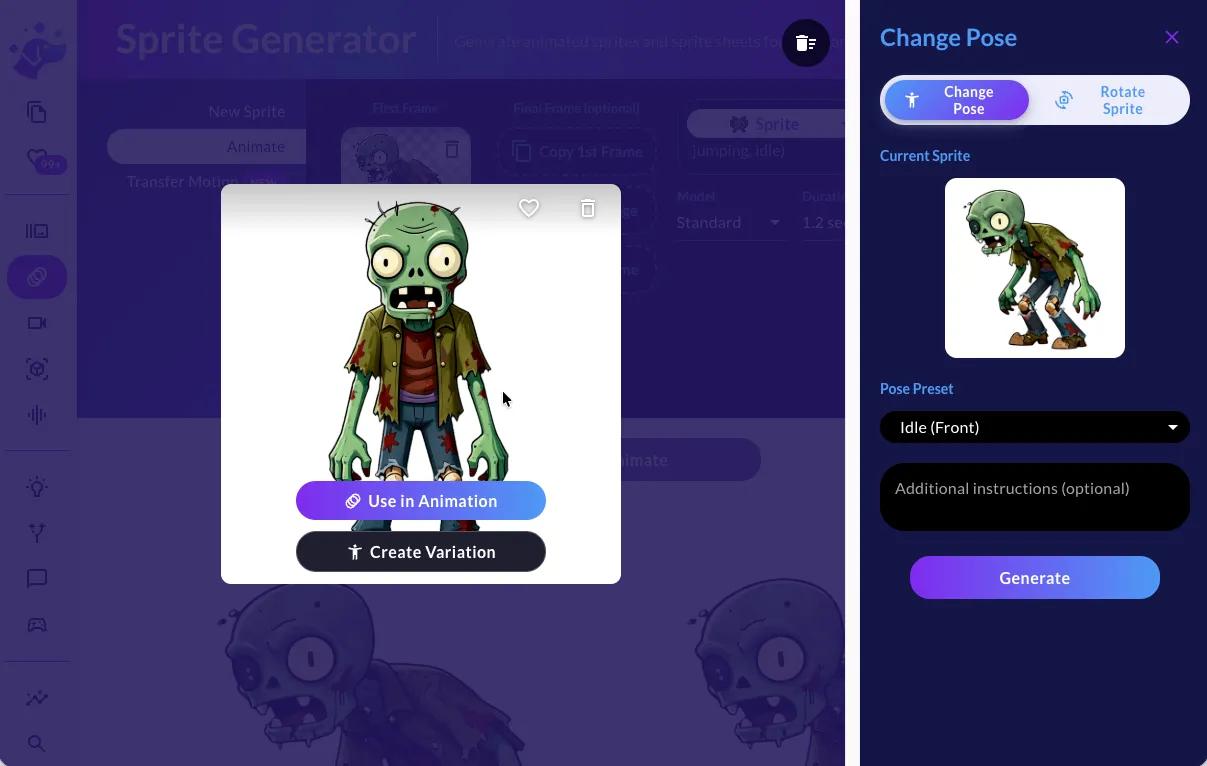 Pose Generator — Change Pose