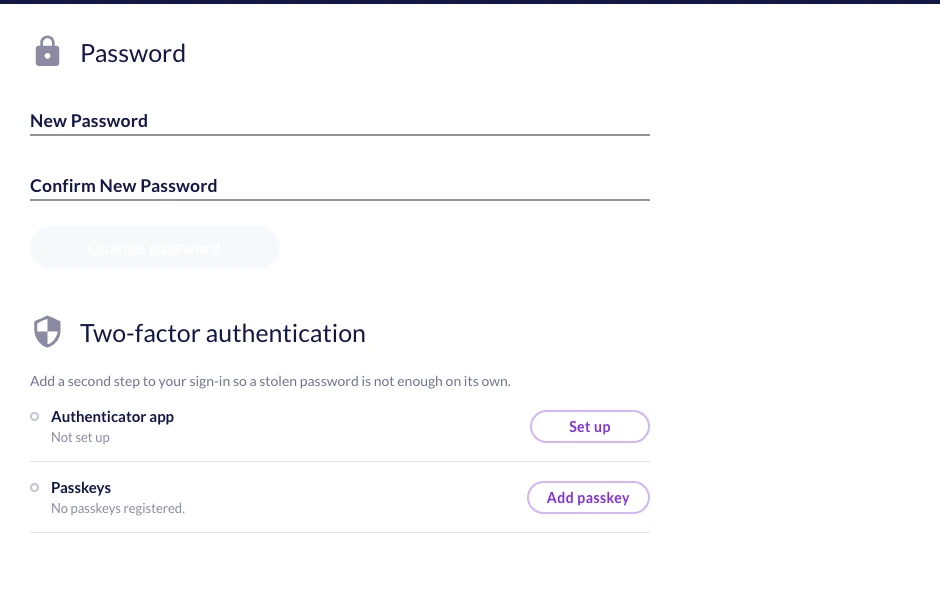 The Sign-in and security tab