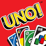 muitos cartões de jogo uno coloridos sobre fundo vermelho. uno é