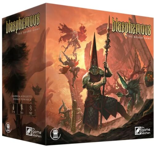 Capa de Blasphemous: The Board Game