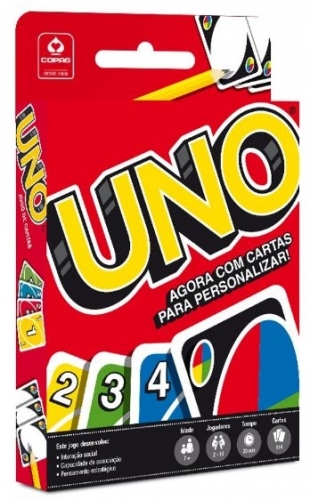 Jogador usa carta de reverso do jogo “UNO” durante partida após amarelo