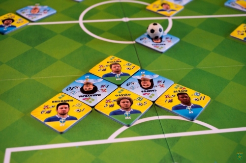 Jogo de tabuleiro de futebol