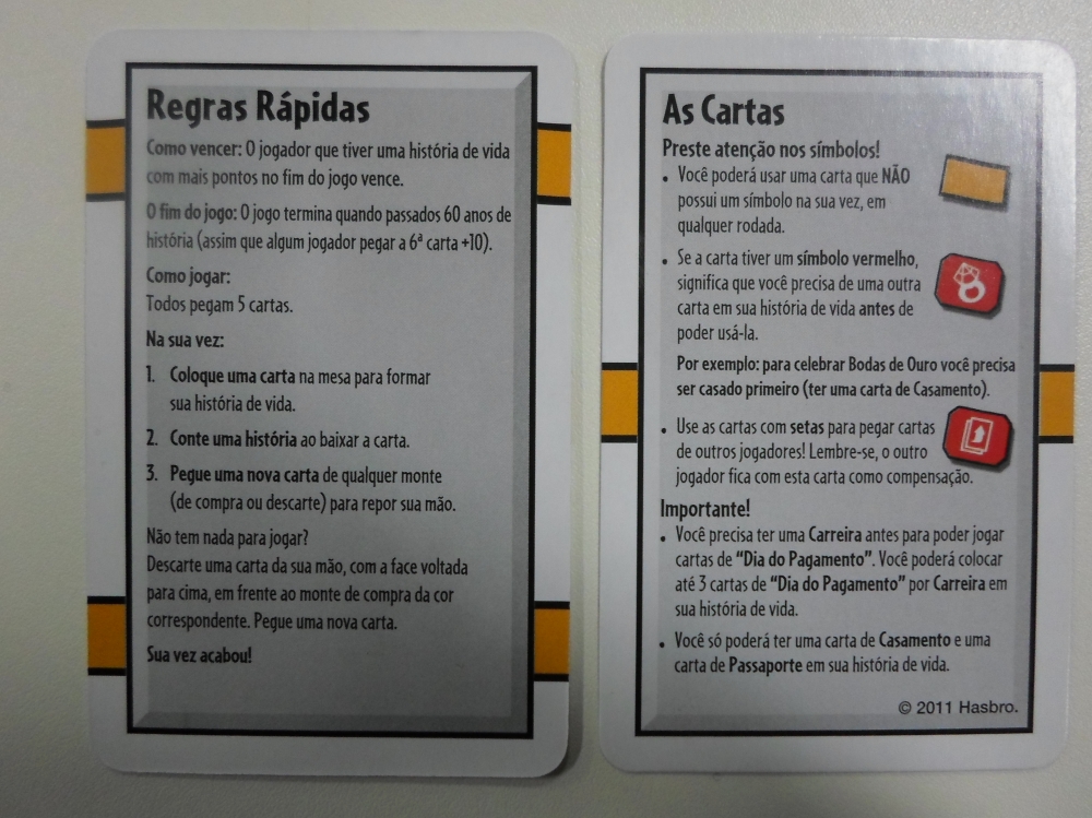 Manual - Jogo Jogo Da Vida Cartas Revisado, PDF, Lazer
