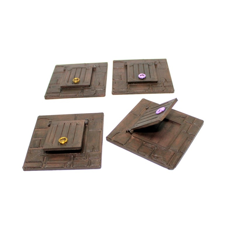 Geek Art Play – Pack D'accessoires 3D Pour Zombicide Black Plague – 14 Portes, 14 Caisses, 6 Jetons Spawn