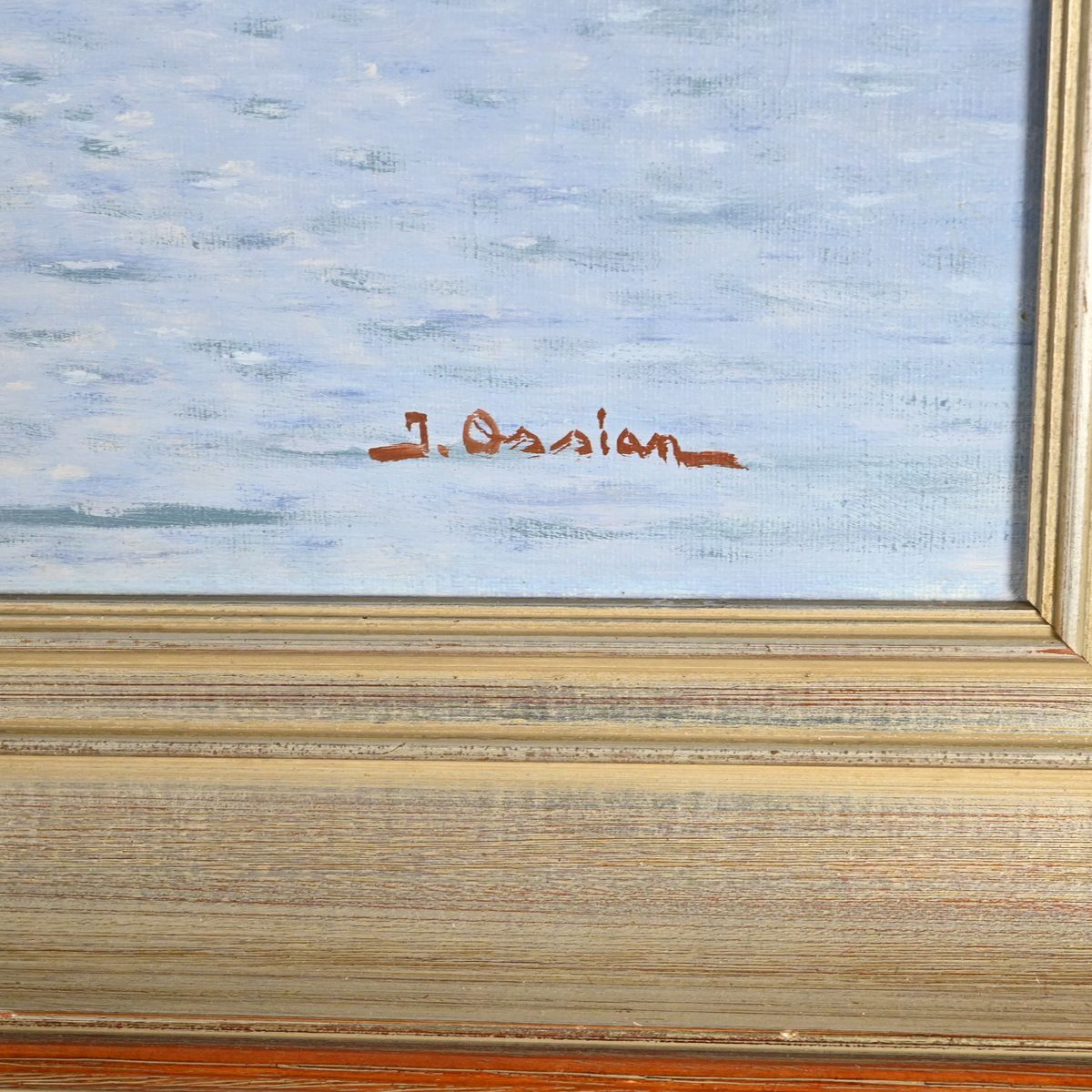 Johan Ossian, olja på duk, segelbåtar Auktion.se