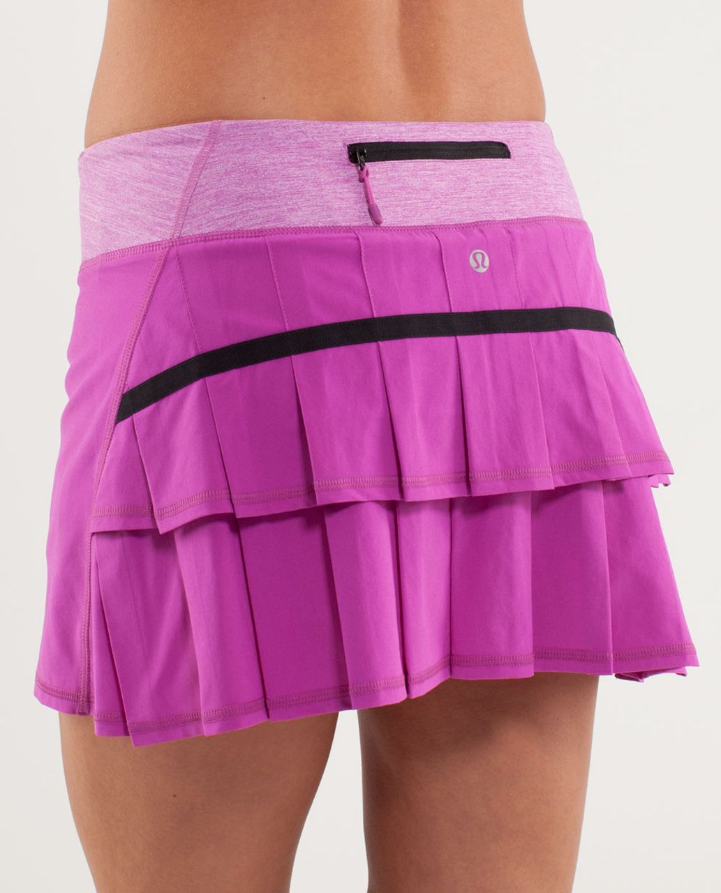 Lululemon Run: Pace Setter Skirt - Coal Pig Pink Shale Stripe / Coal - lulu  fanatics