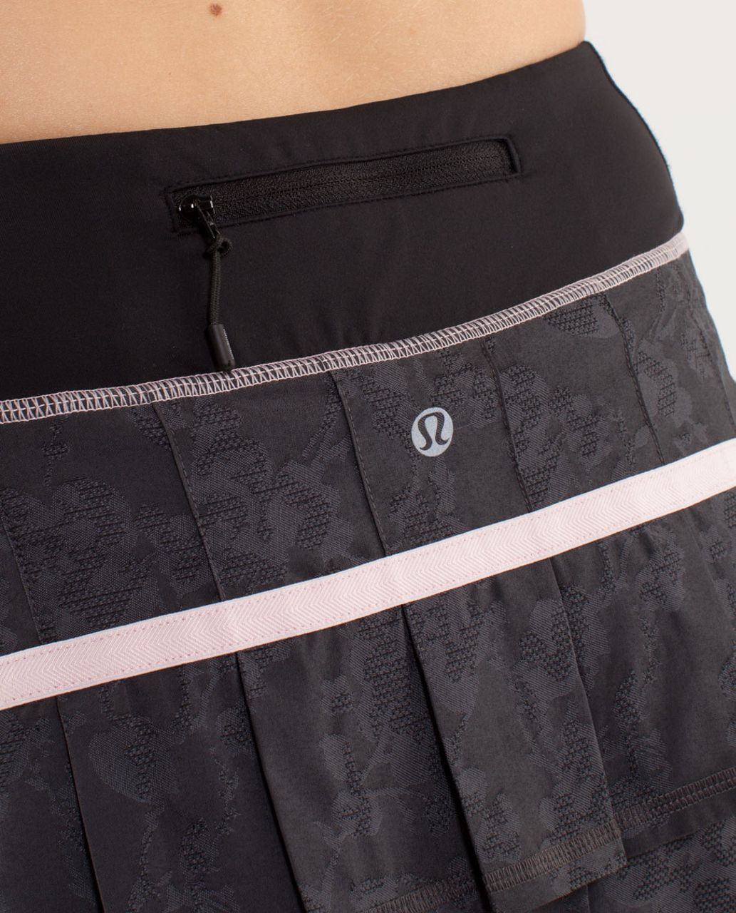 Lululemon Run:  Pace Setter Skirt - Black /  Blush Quartz