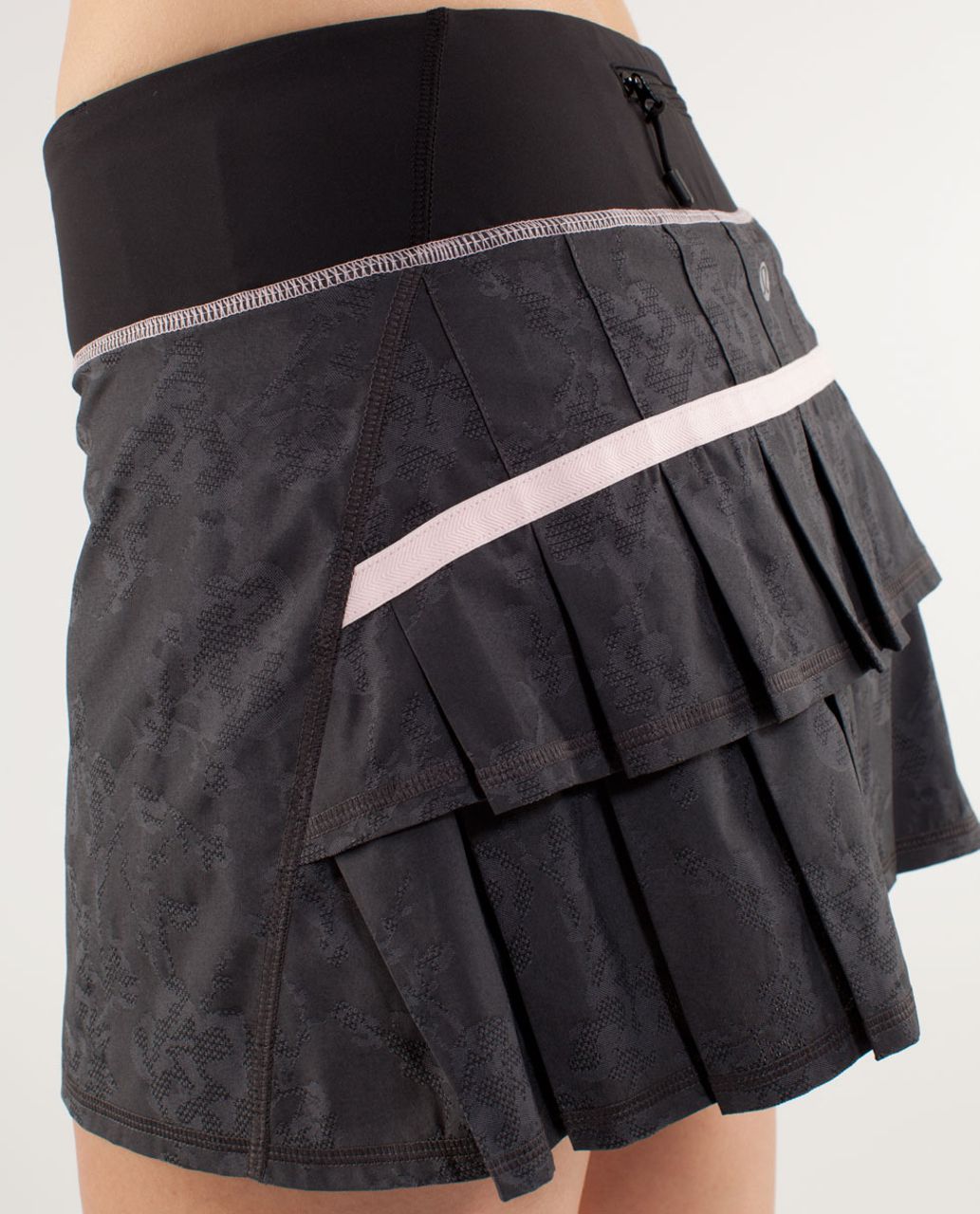 Lululemon Run:  Pace Setter Skirt - Black /  Blush Quartz