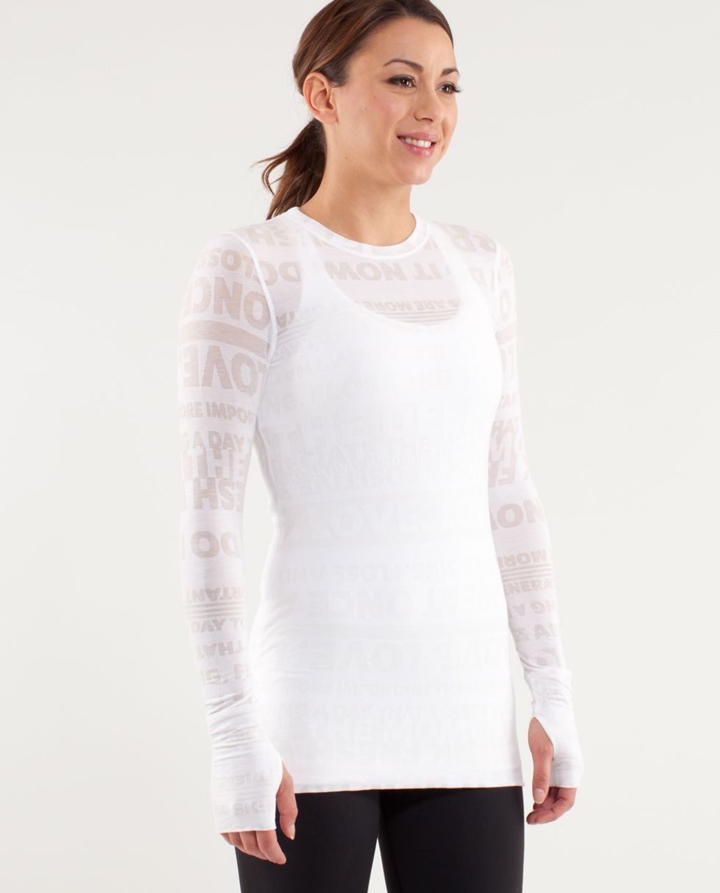 white lululemon long sleeve