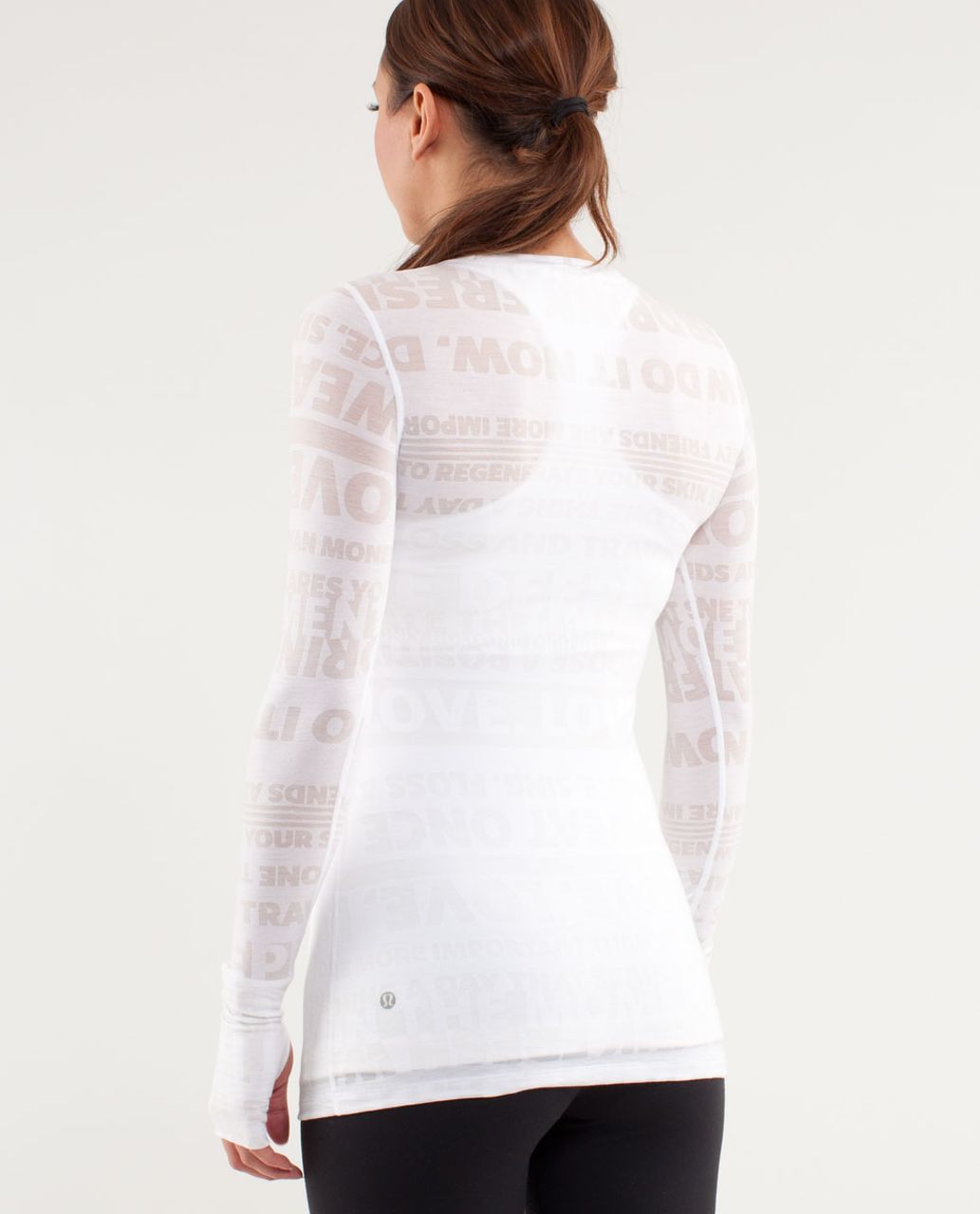 Lululemon Discover Manifesto Long Sleeve Tee - White