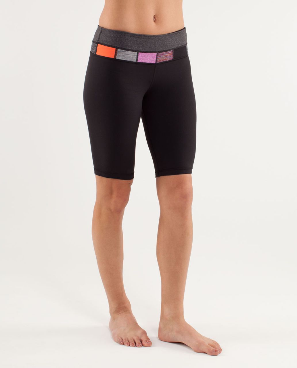 Lululemon Reverse Groove Short (Tall) - Black /  Heathered Black /  Quilting Spring 19