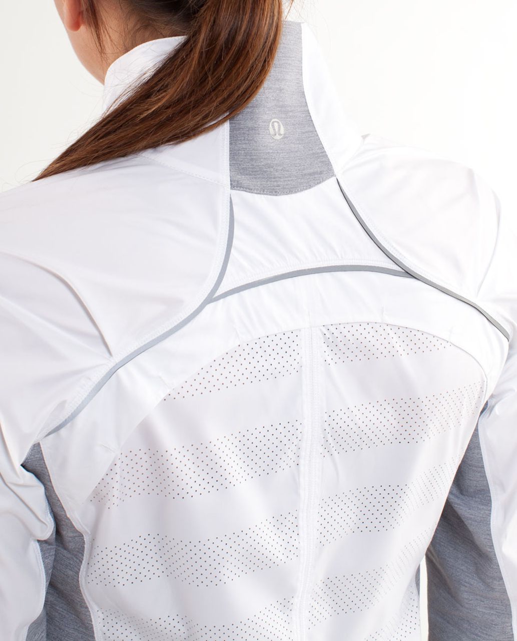 Lululemon Run:  Essential Jacket II - White /  Heathered Fossil