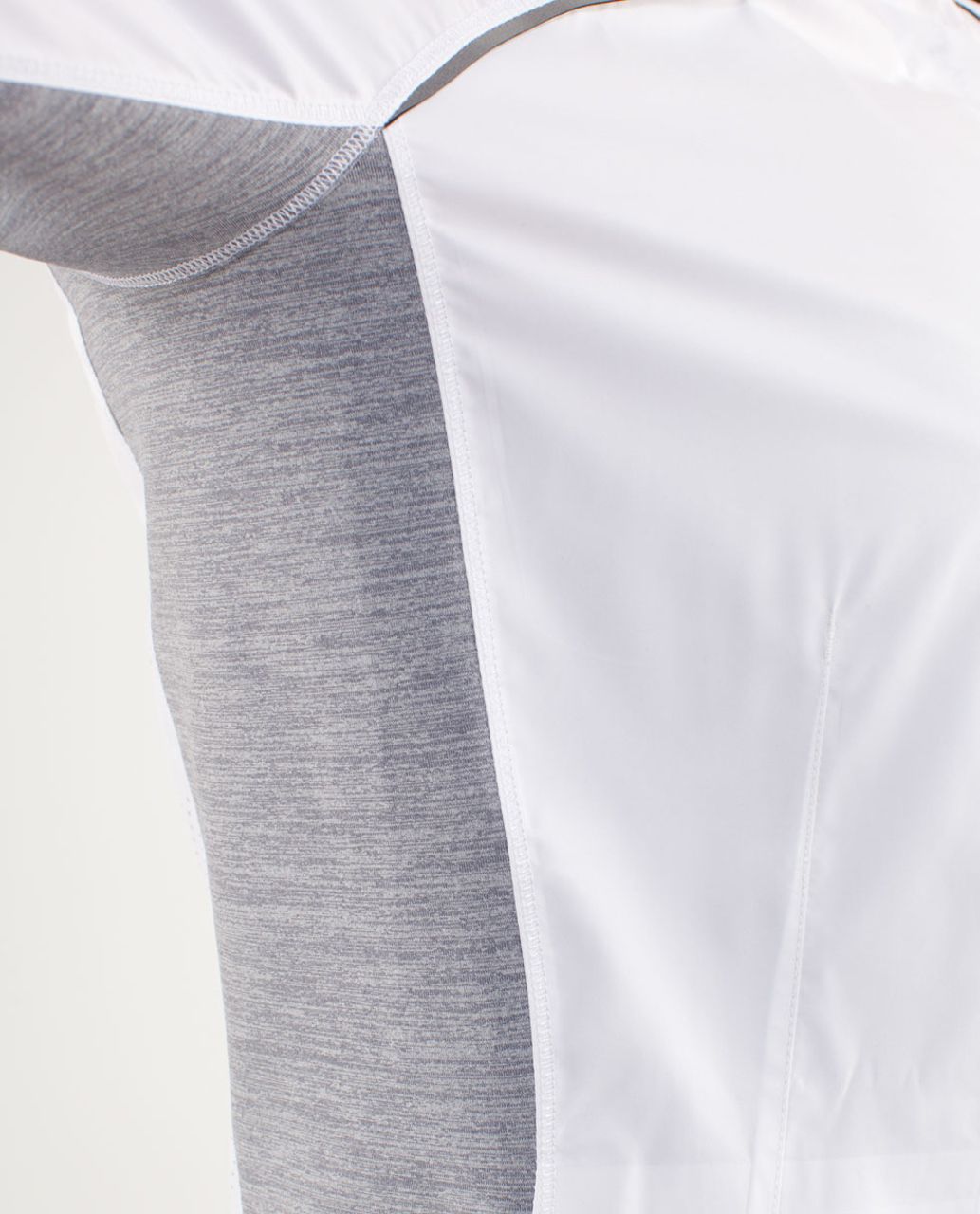 Lululemon Run:  Essential Jacket II - White /  Heathered Fossil