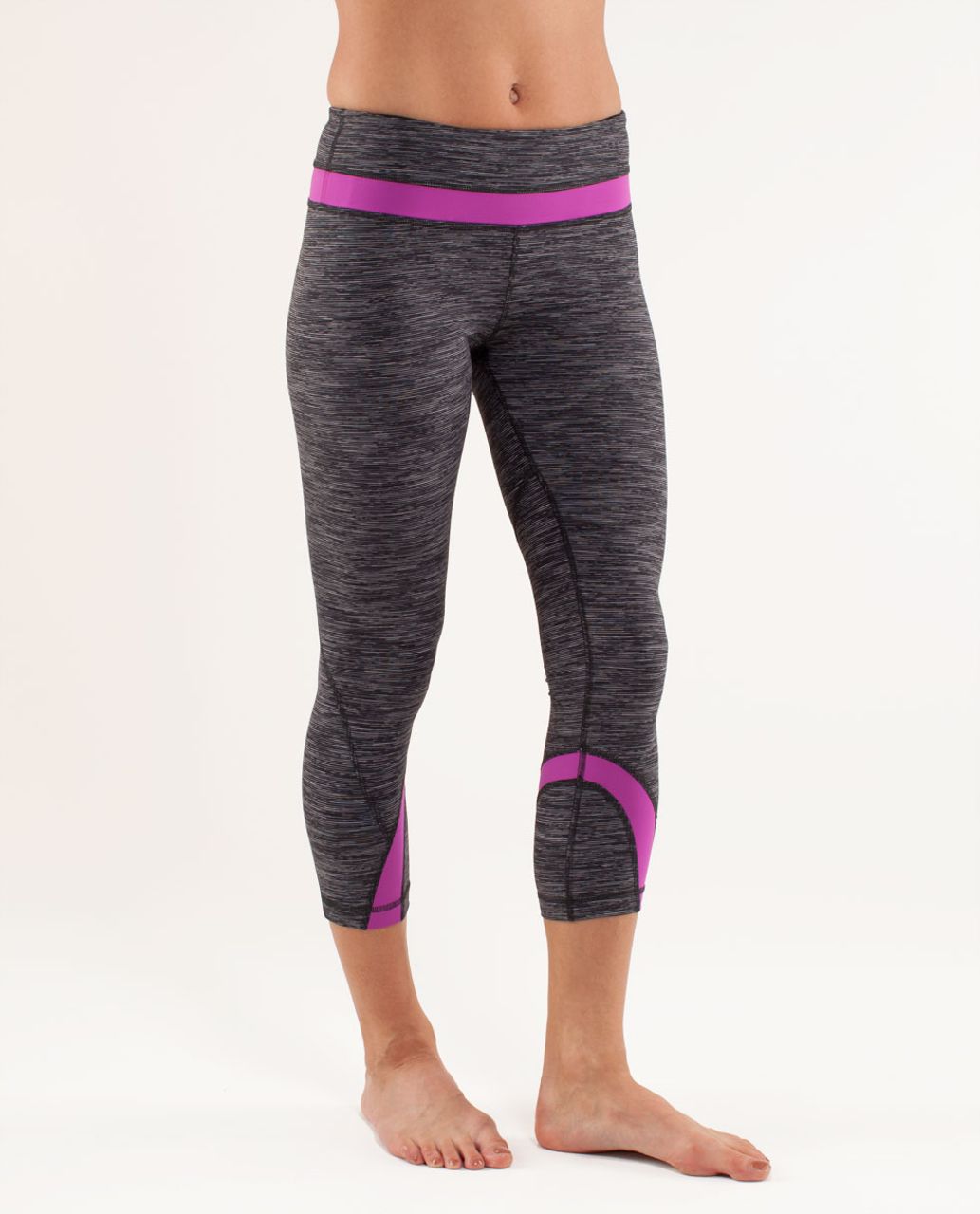 Lululemon Run:  Inspire Crop II - Wee Are From Space Black Combo /  Ultra Violet