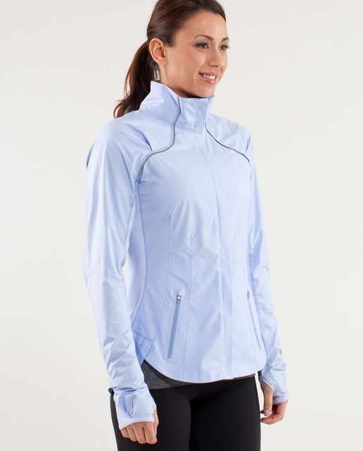 Lululemon Run: Essential Jacket II - Ink Blot White Deep Indigo / Deep ...