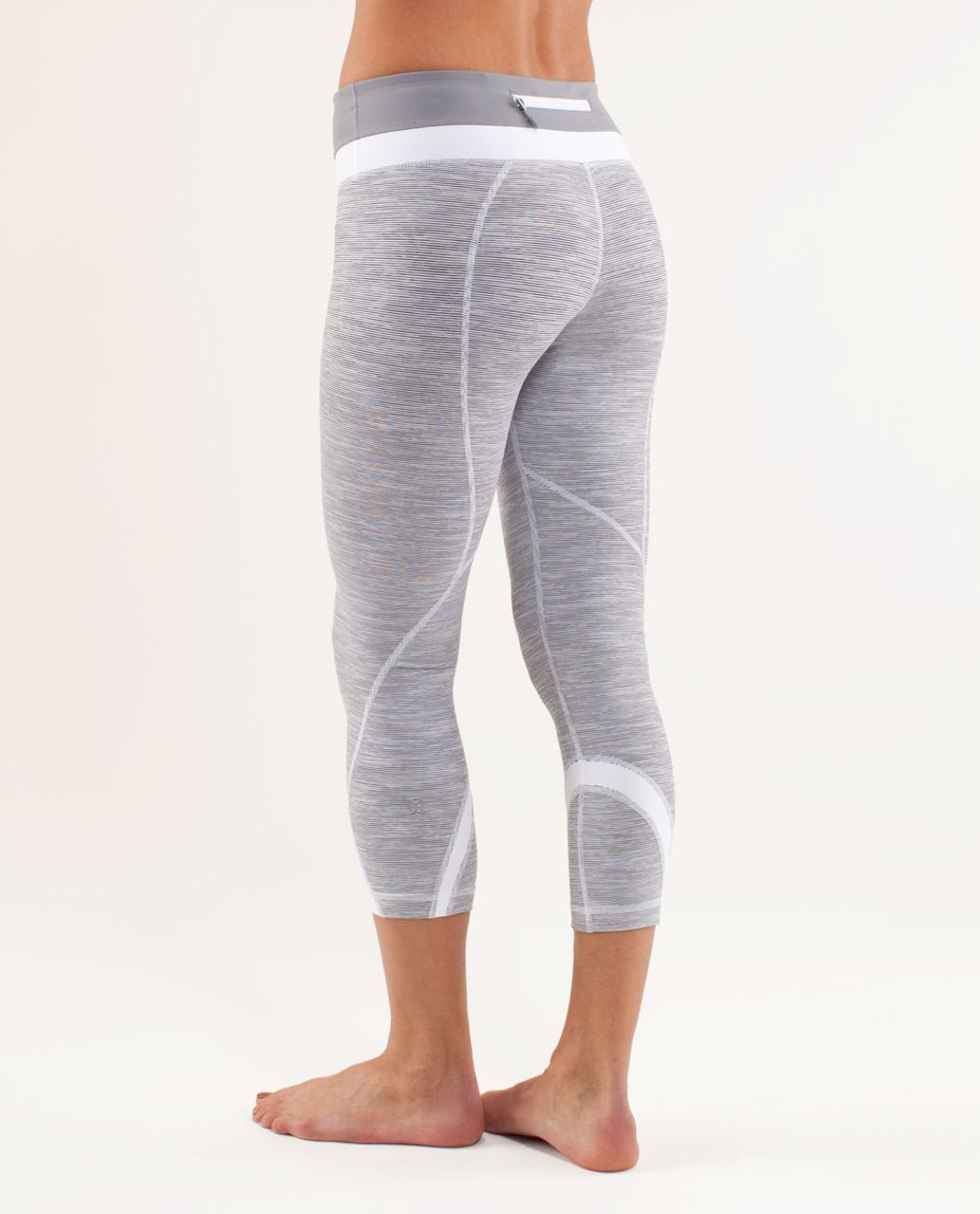 Lululemon Run:  Inspire Crop II - Wee Are From Space White Combo /  Fossil /  White