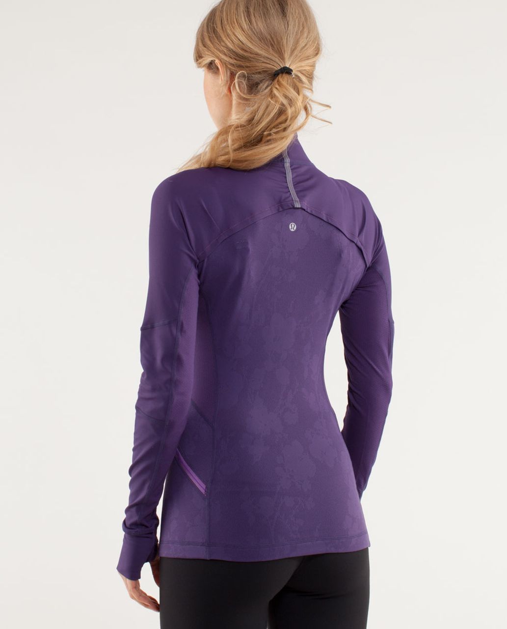 Lululemon Run:  Wild 1/2 Zip - Concord Grape