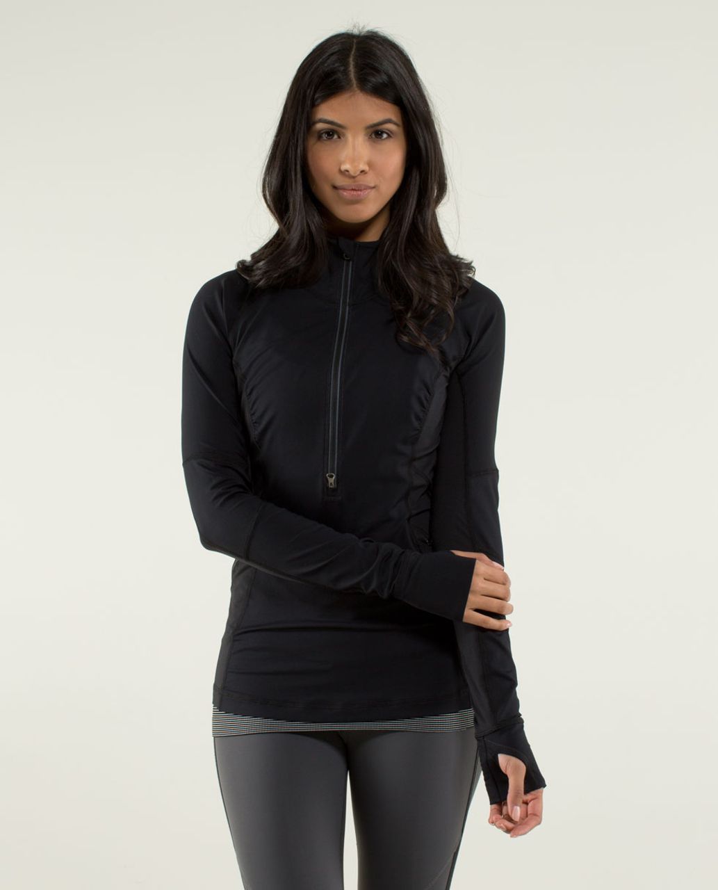 Lululemon Run: Wild 1/2 Zip - Black - lulu fanatics