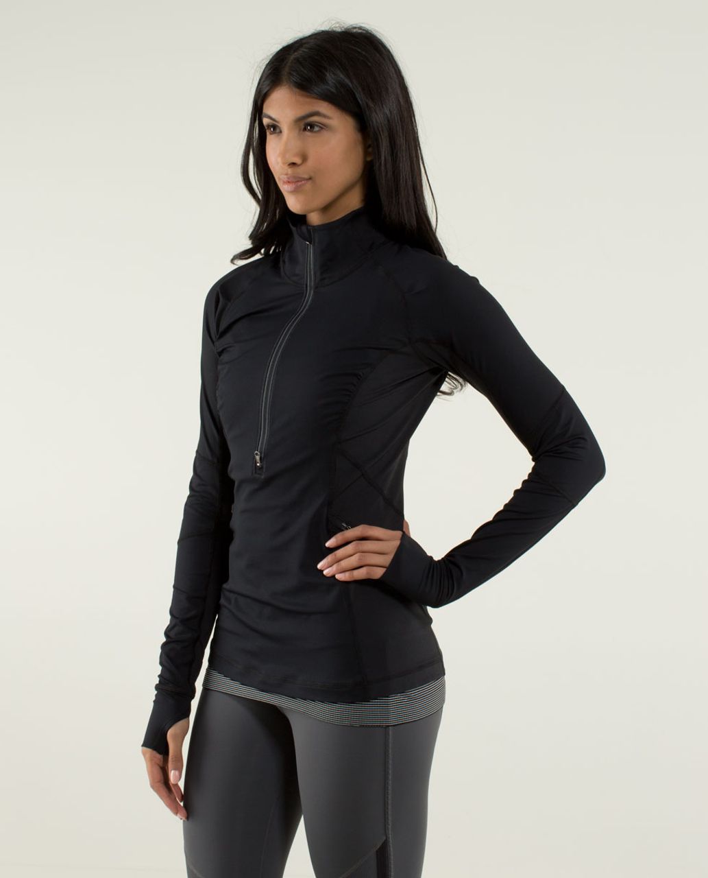 Lululemon Run:  Wild 1/2 Zip - Black