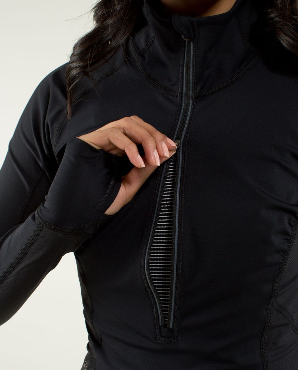 Lululemon Run:  Wild 1/2 Zip - Black