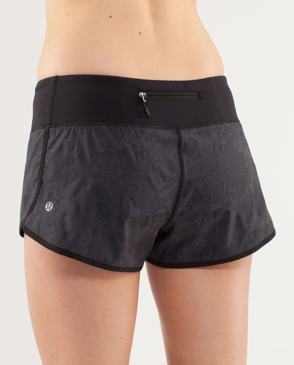 Lululemon Run:  Ultra Short II *Jacquard - Black