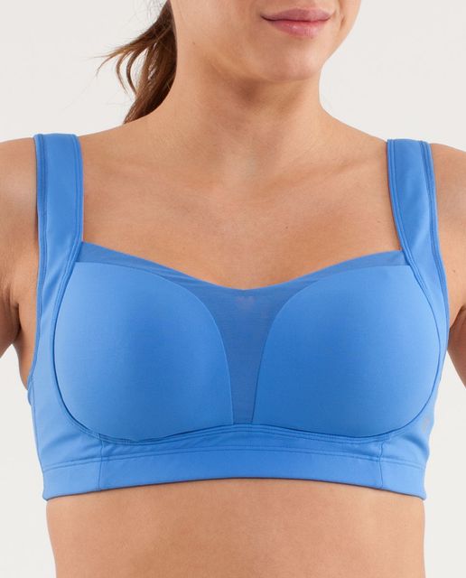 Lululemon 34DD bra Tata Tamer Sports Bra blue flaws