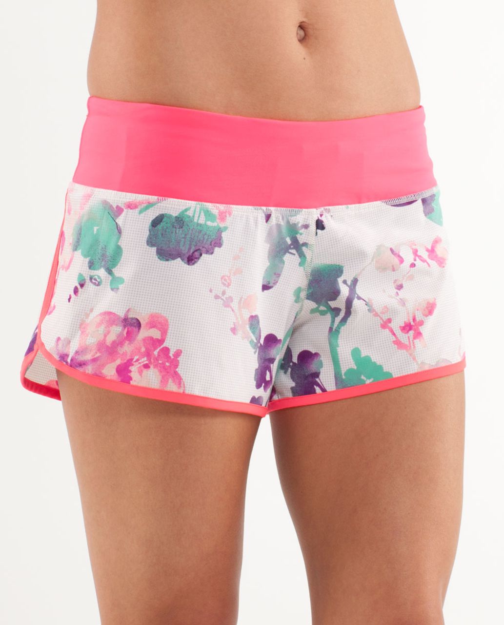 Lululemon Run: Ultra Short II - Blurred Blossoms Fossil / Flash - lulu ...