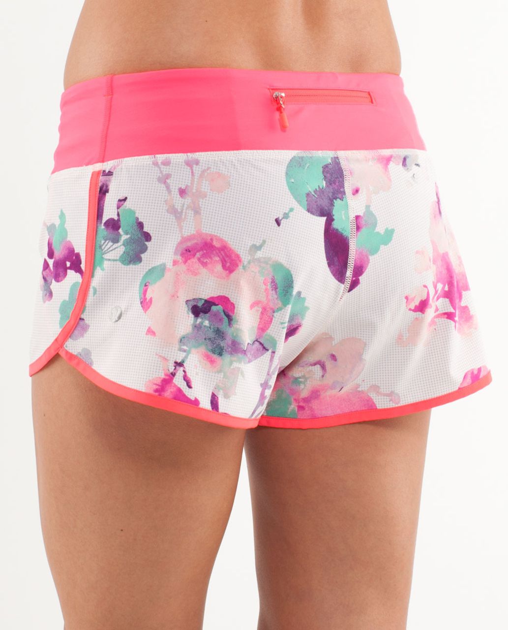 Lululemon Run:  Ultra Short II - Blurred Blossoms Fossil  /  Flash