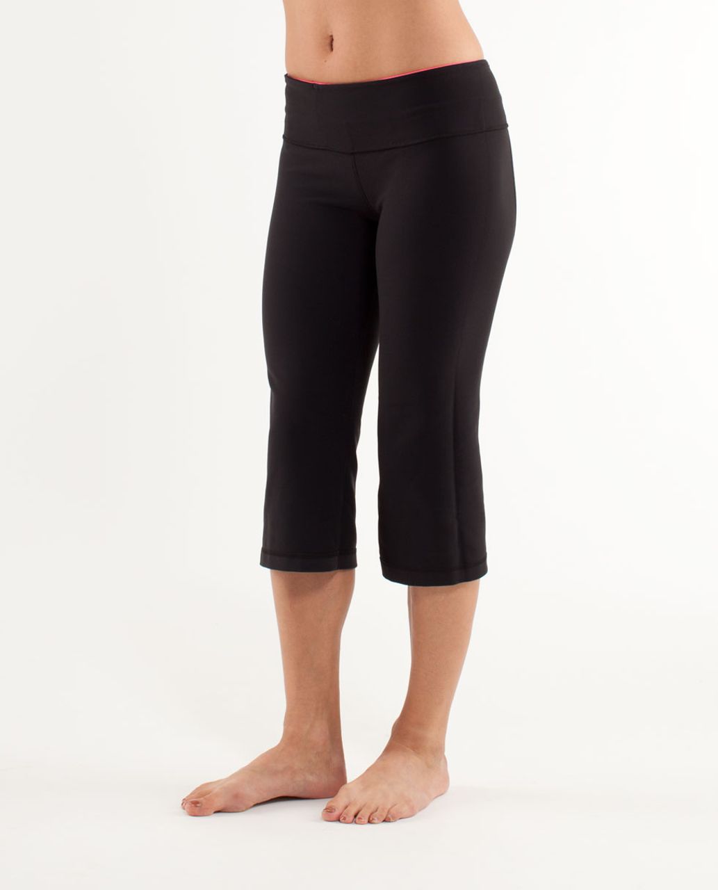 Lululemon Groove Crop - Black /  Flash /  Quilting Spring 10