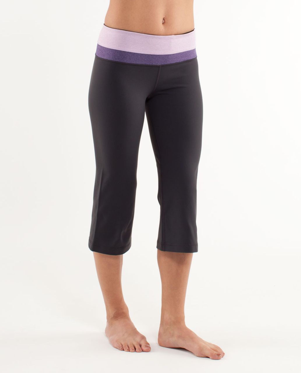 Lululemon Groove Crop - Deep Coal / Heathered Rose Quartz / Heathered ...