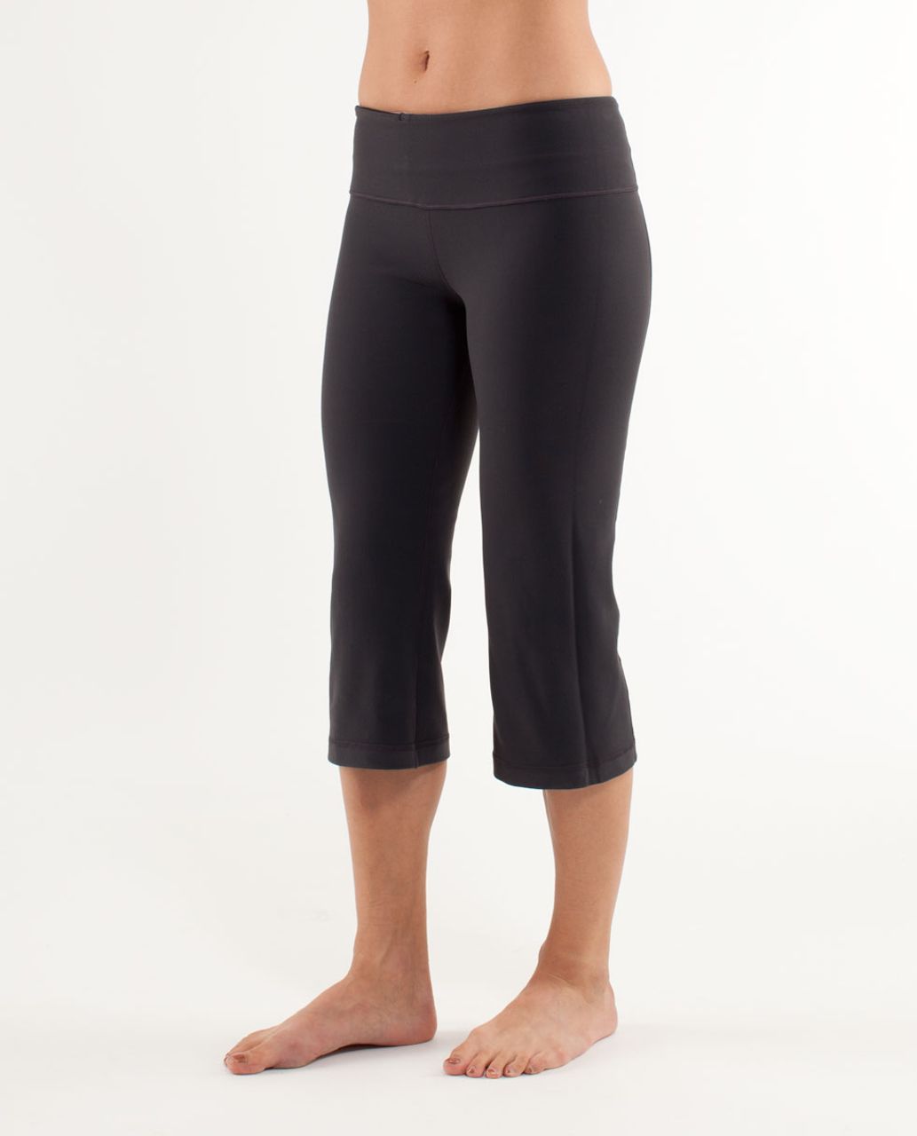 Lululemon Groove Crop - Deep Coal /  Heathered Rose Quartz /  Heathered Concord Grape