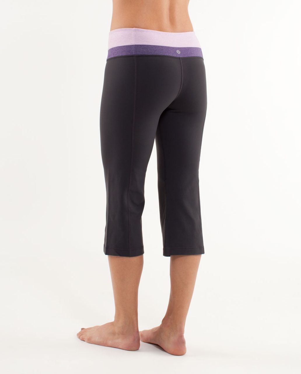 Lululemon Groove Crop - Deep Coal /  Heathered Rose Quartz /  Heathered Concord Grape