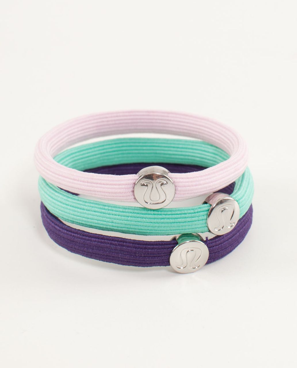HAIR TIES 3 PK CHARM COMBO DARK TEALS HAIR TIES 3 PK CHARM COMBO DARK TEALS