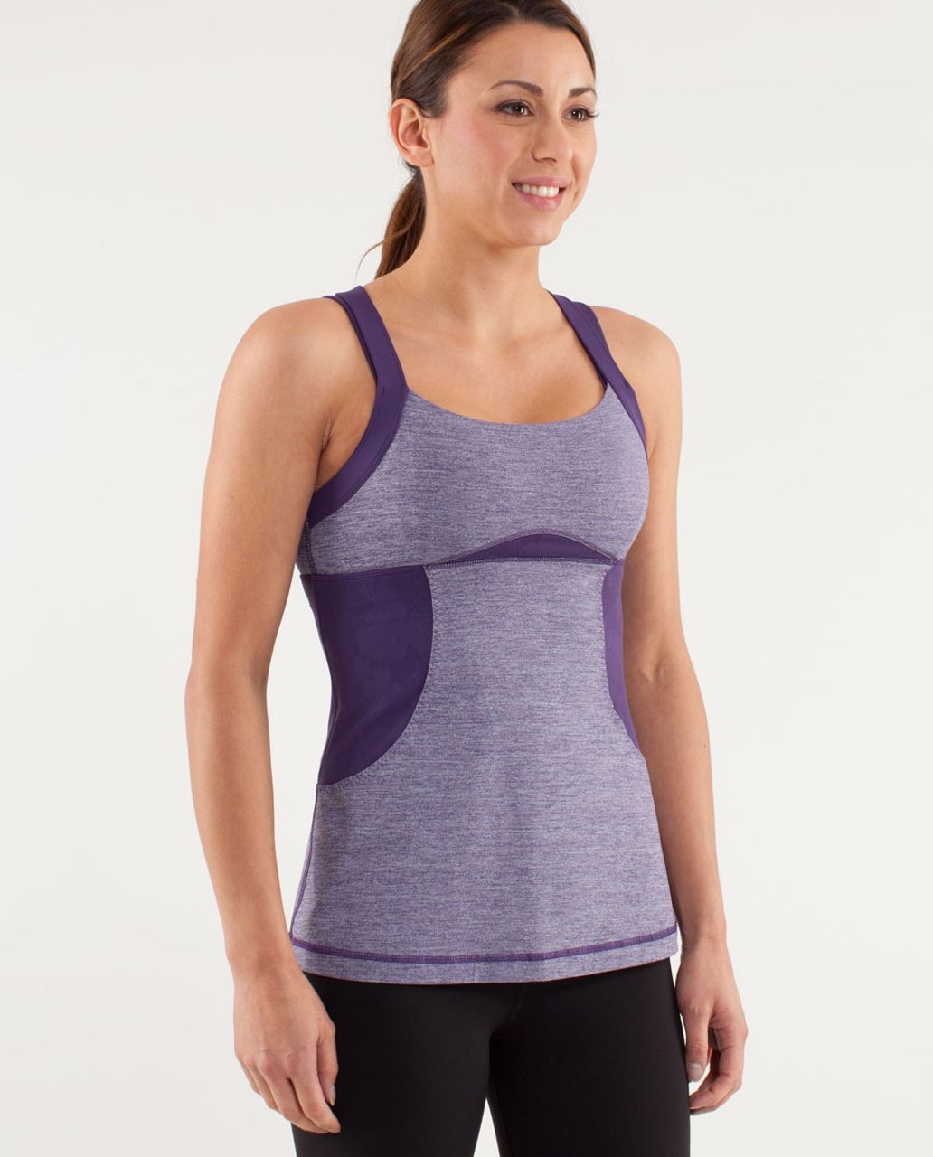 Lululemon Chaturanga Tank - Heathered Concord Grape /  Concord Grape