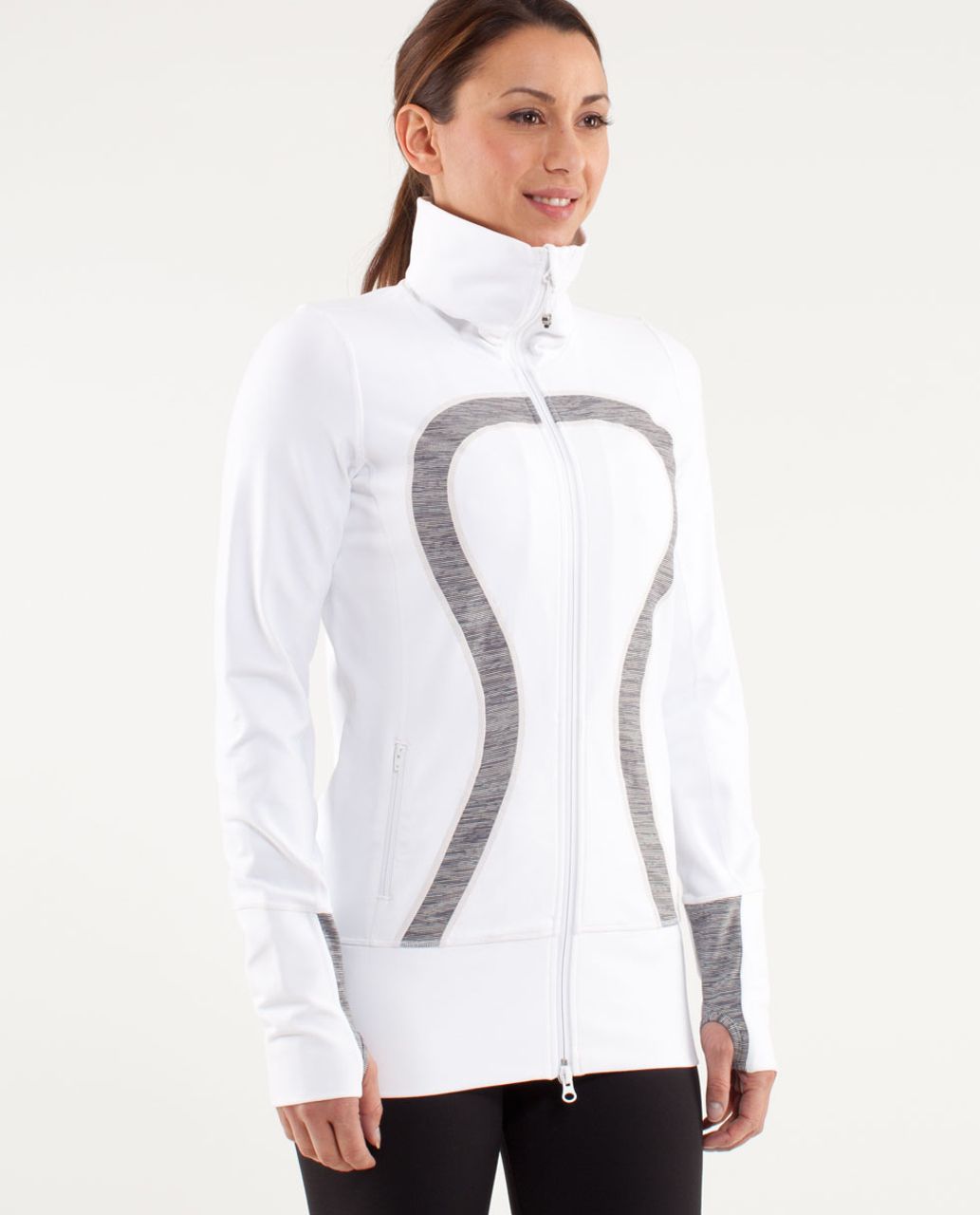 Lululemon In Stride Jacket - White /  Wee Are From Space Coal Fossil /  White