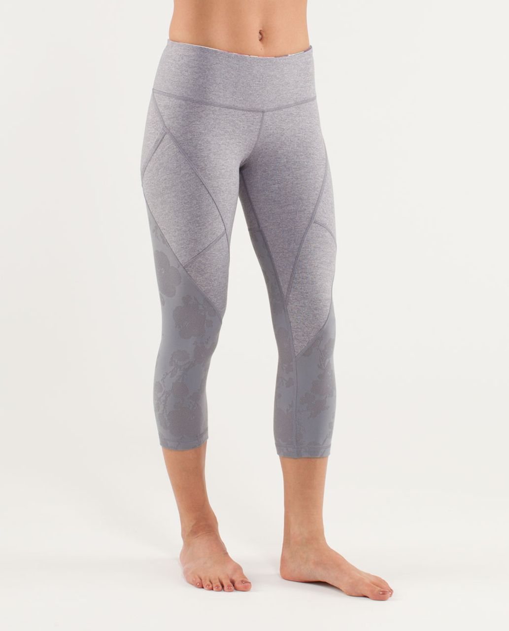 Lululemon Power Vinyasa Crop - Heathered Fossil /  Fossil