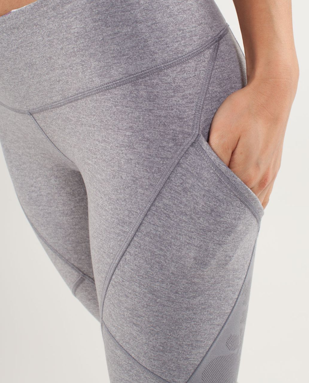 Lululemon Power Vinyasa Crop - Heathered Fossil /  Fossil