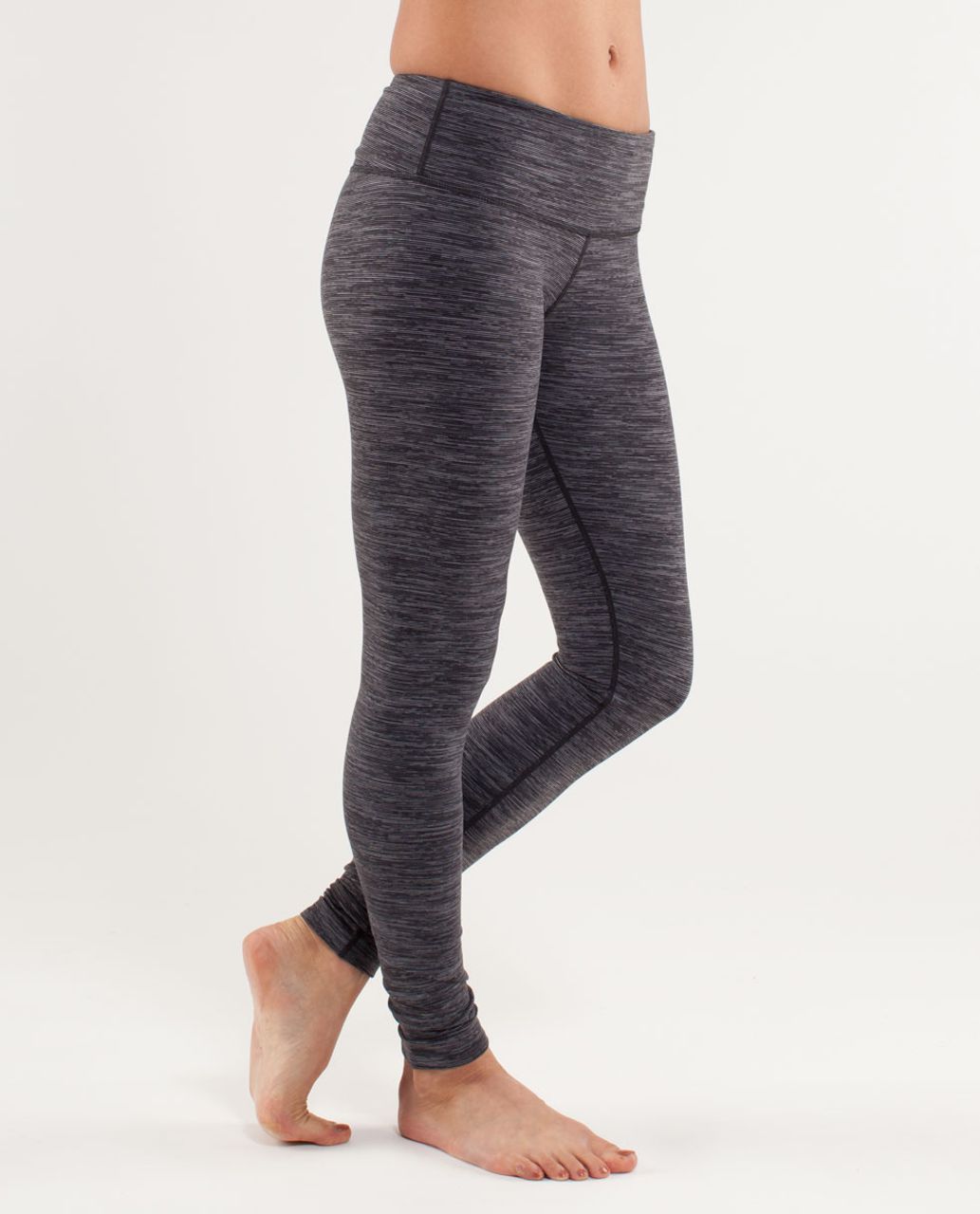 lululemon athletica, Pants & Jumpsuits, Lululemon Reversible Black Wee  Stripe Gray Wunder Under Leggings Full Length