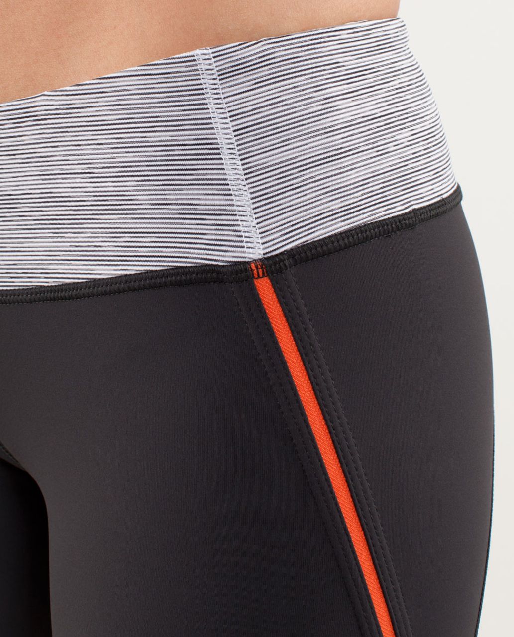 Lululemon Run:  Excel Crop - Deep Coal /  Wee Are From Space White Combo