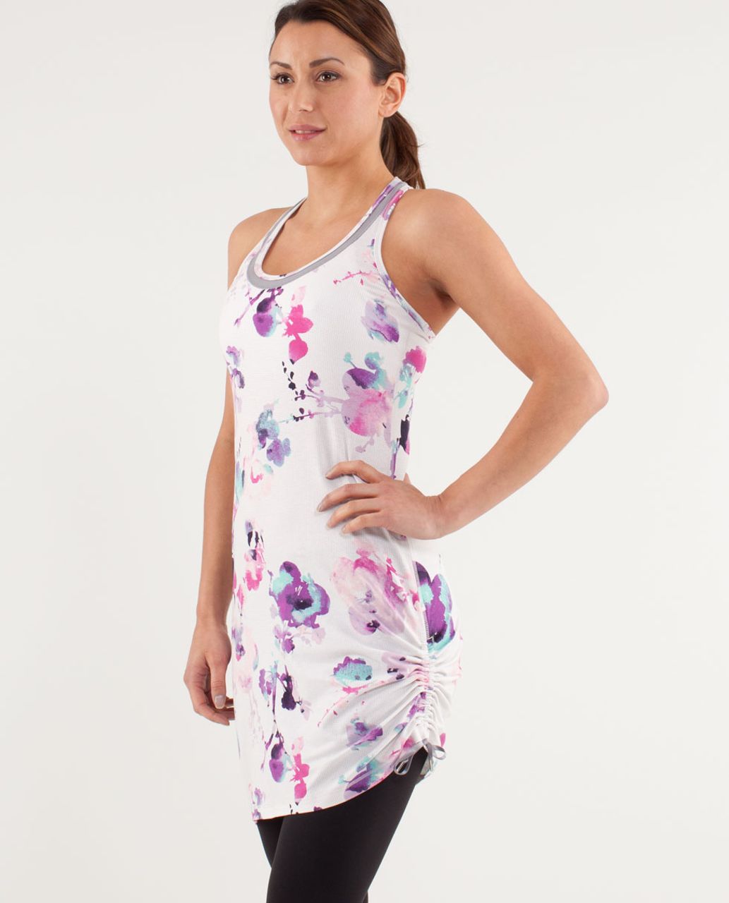 Lululemon It's A Cinch Dress - Blurred Blossoms Multi Colour / Fossil