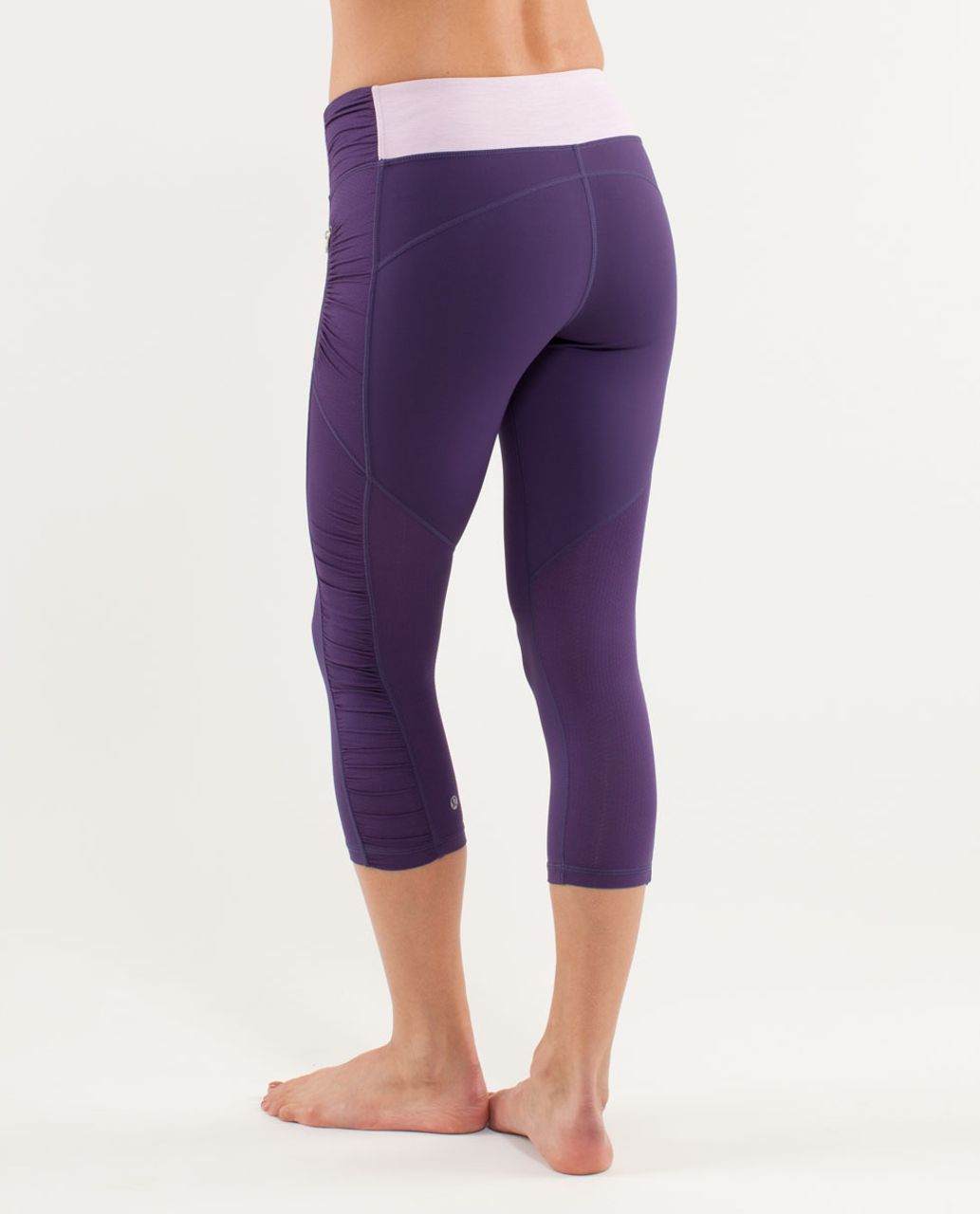 Lululemon Run:  In The Sun Crop - Concord Grape /  Rose Quartz