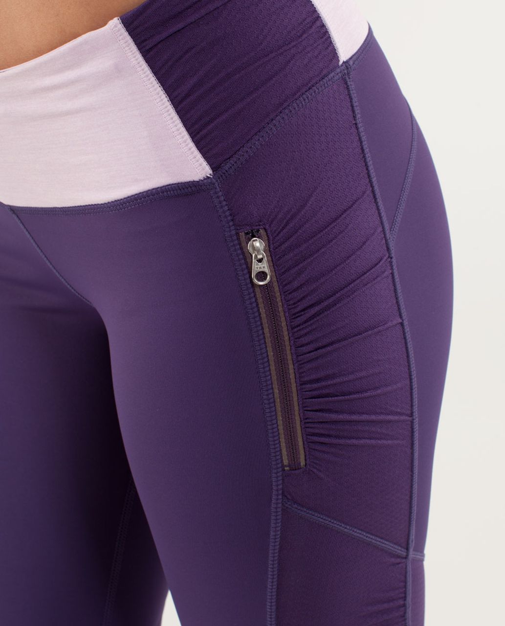 Lululemon Run:  In The Sun Crop - Concord Grape /  Rose Quartz