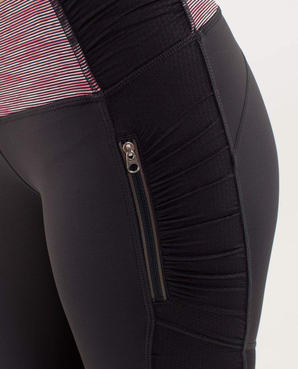 Lululemon Run:  In The Sun Crop - Deep Coal /  Wee Are From Space Deep Coal April Multi